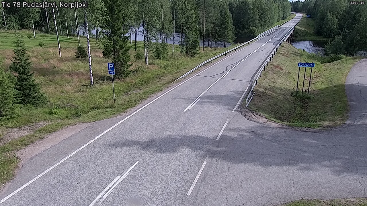 Weather Camera Image Väg 78 Pudasjärvi, Korpijoki, Pudasjärvi, Pohjois-Pohjanmaa