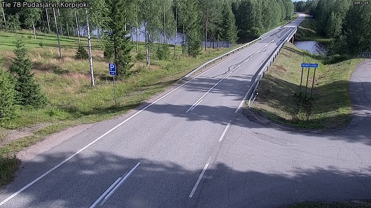Weather Camera Image Road 78 Pudasjärvi, Korpijoki, Pudasjärvi, Pohjois-Pohjanmaa