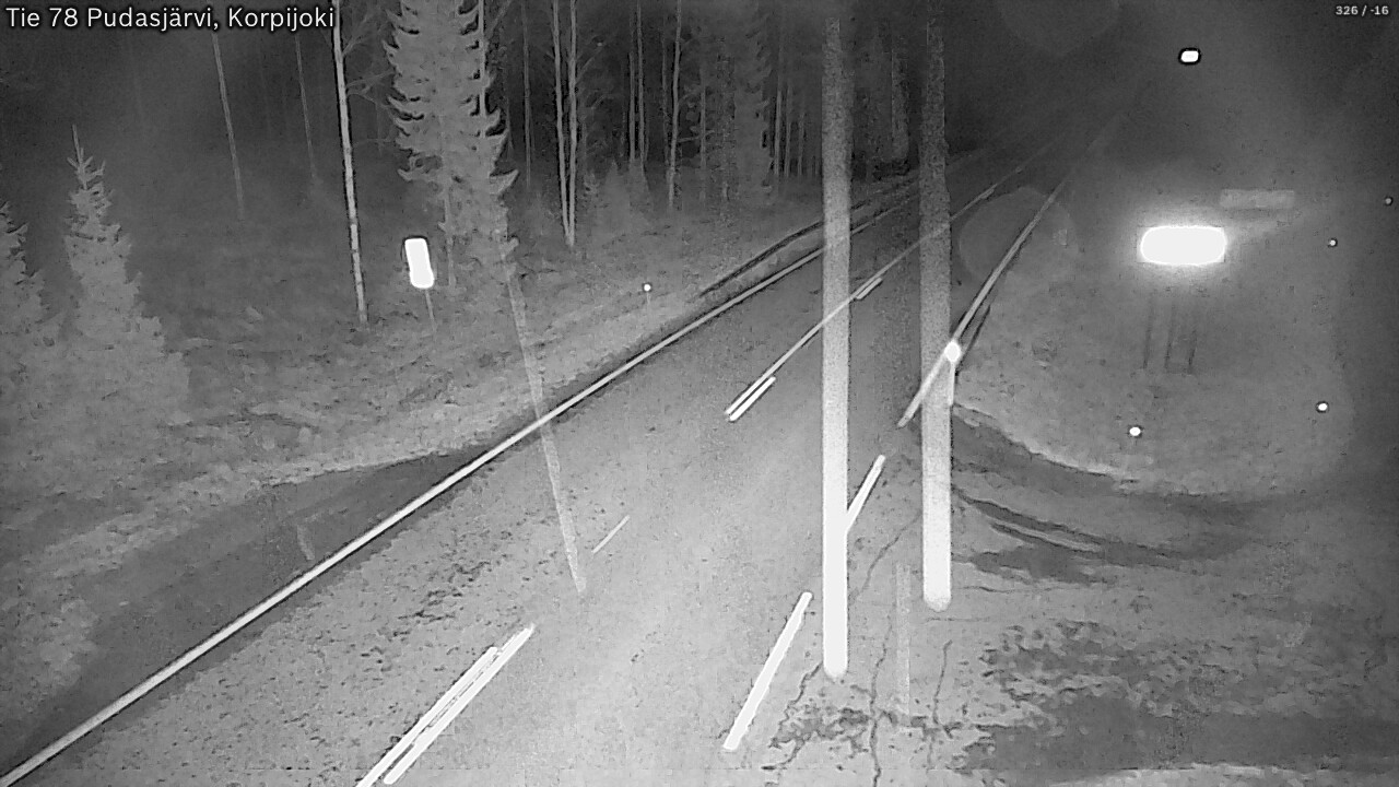 Kelikamerat Kuva Tie 78 Pudasjärvi, Korpijo, Pudasjärvi, Pohjois-Pohjanmaa