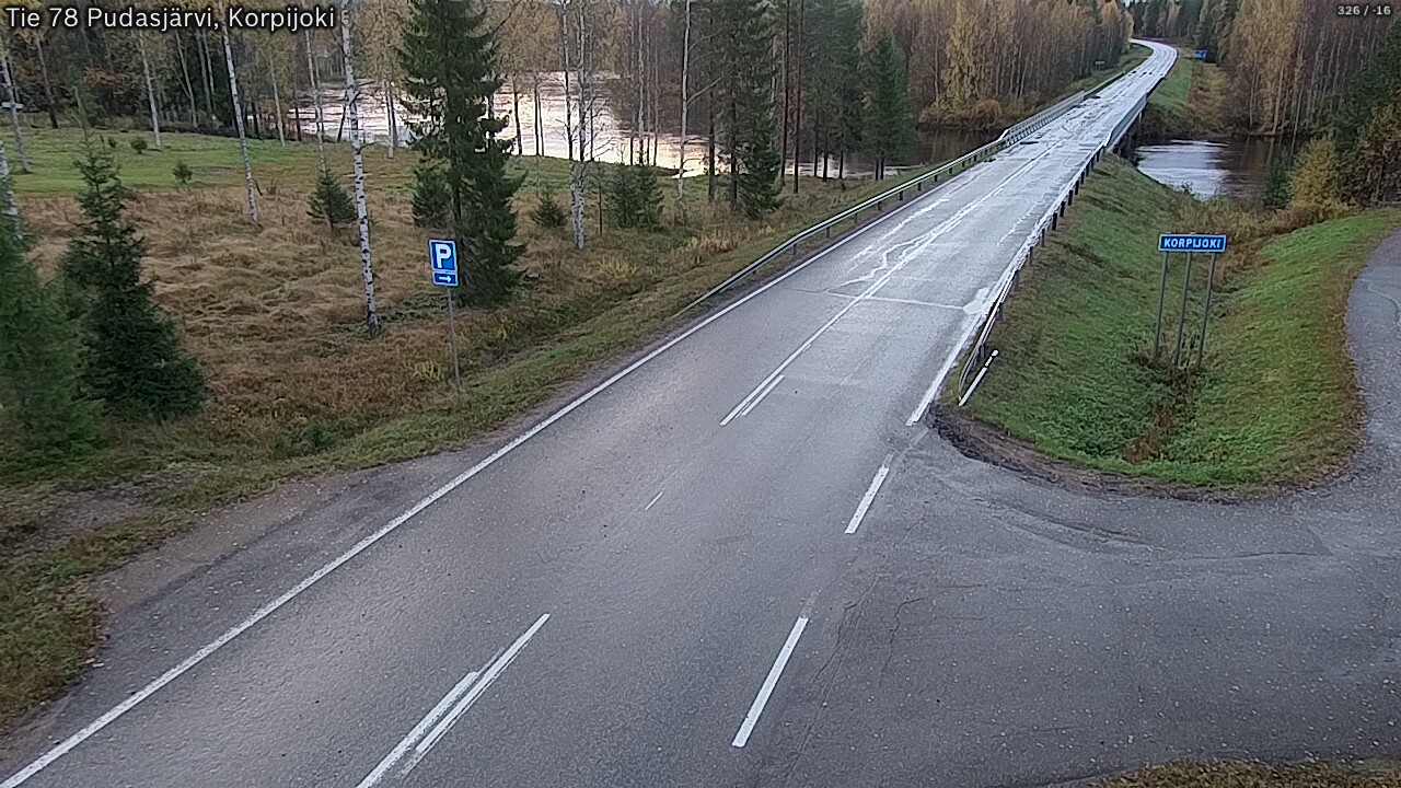 Weather Camera Image Road 78 Pudasjärvi, Korpijoki, Pudasjärvi, Pohjois-Pohjanmaa