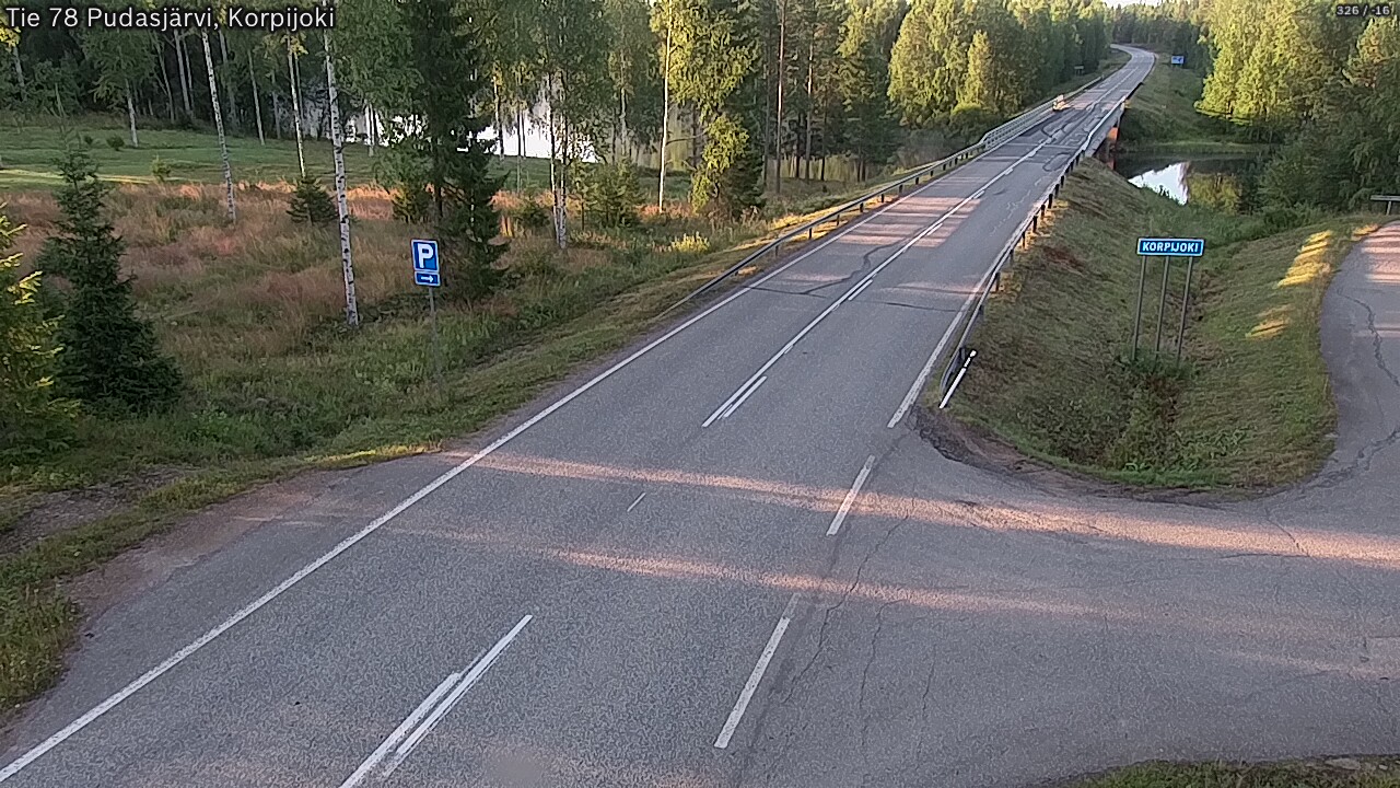 Weather Camera Image Väg 78 Pudasjärvi, Korpijoki, Pudasjärvi, Pohjois-Pohjanmaa