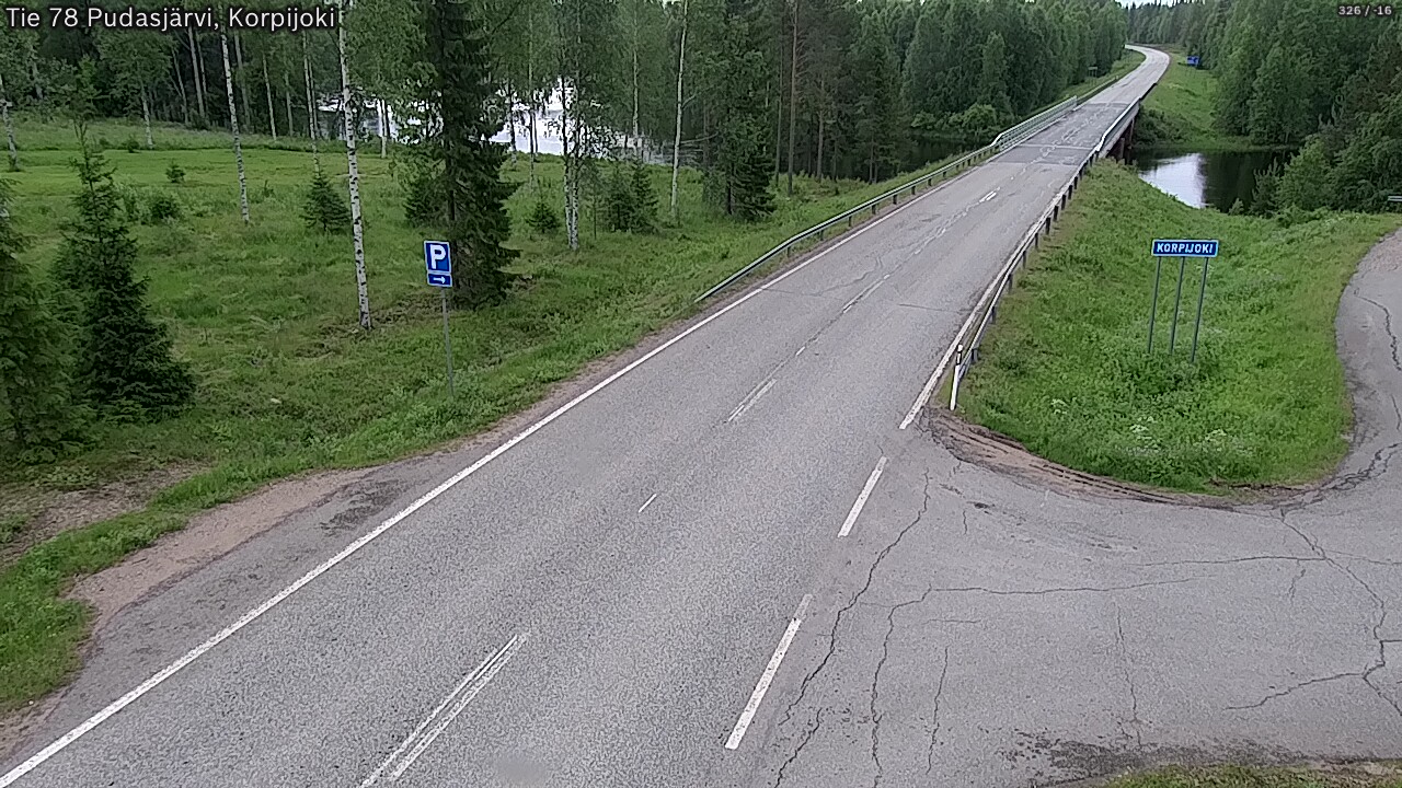 Kelikamerat Kuva Tie 78 Pudasjärvi, Korpijo, Pudasjärvi, Pohjois-Pohjanmaa