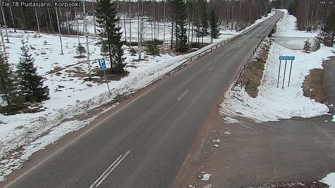 Kelikamerat Kuva Tie 78 Pudasjärvi, Korpijo, Pudasjärvi, Pohjois-Pohjanmaa