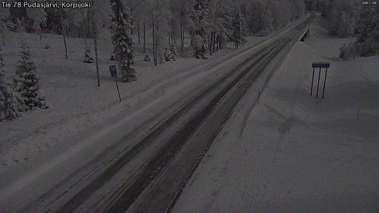 Kelikamerat Kuva Tie 78 Pudasjärvi, Korpijo, Pudasjärvi, Pohjois-Pohjanmaa