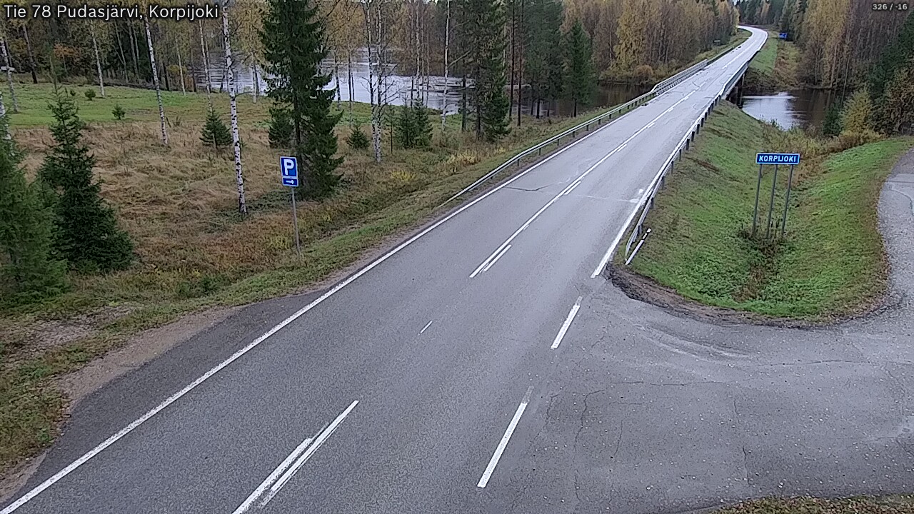 Weather Camera Image Road 78 Pudasjärvi, Korpijoki, Pudasjärvi, Pohjois-Pohjanmaa