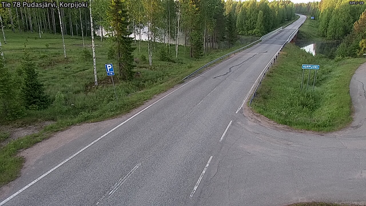 Weather Camera Image Road 78 Pudasjärvi, Korpijoki, Pudasjärvi, Pohjois-Pohjanmaa