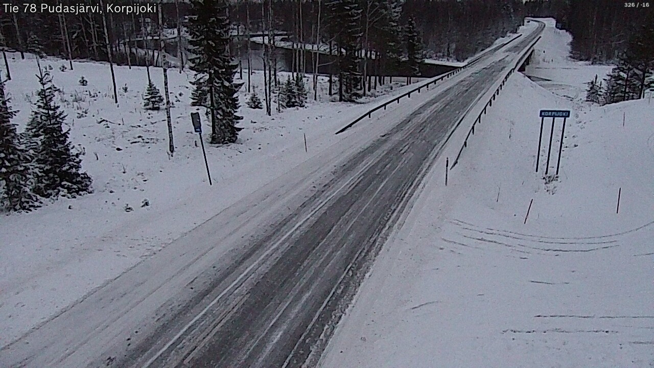 Kelikamerat Kuva Tie 78 Pudasjärvi, Korpijo, Pudasjärvi, Pohjois-Pohjanmaa