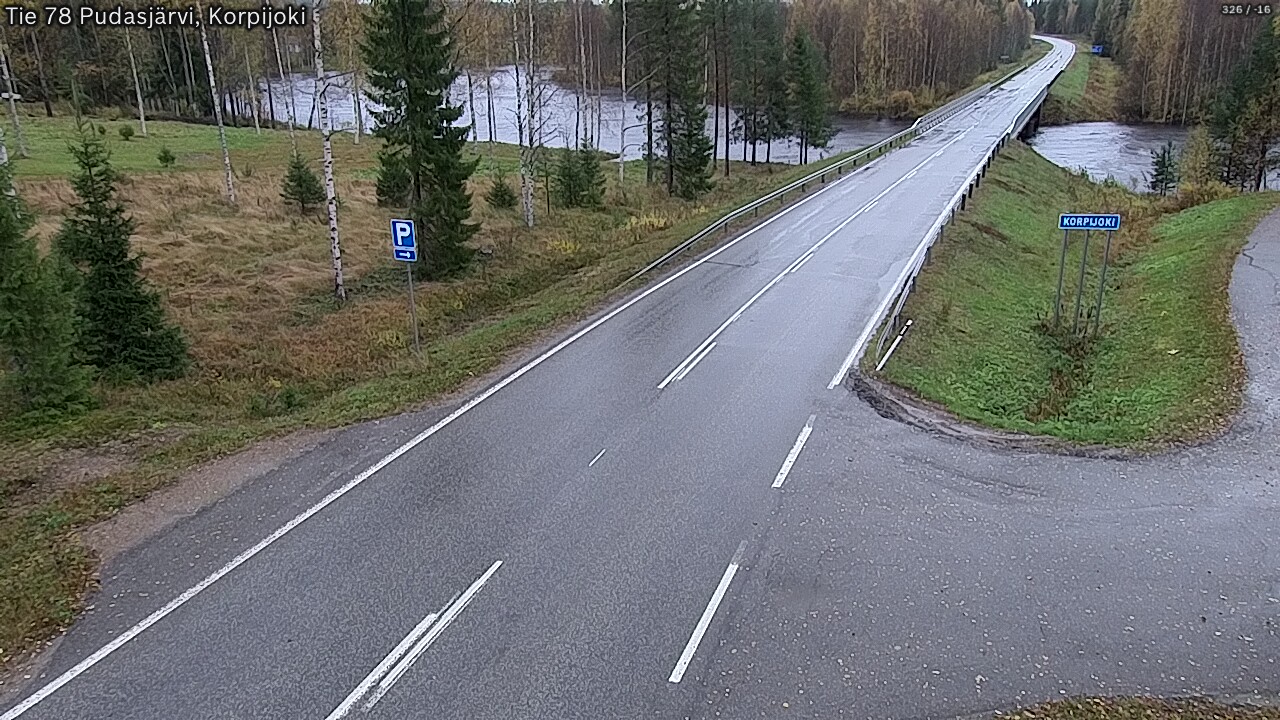 Weather Camera Image Väg 78 Pudasjärvi, Korpijoki, Pudasjärvi, Pohjois-Pohjanmaa