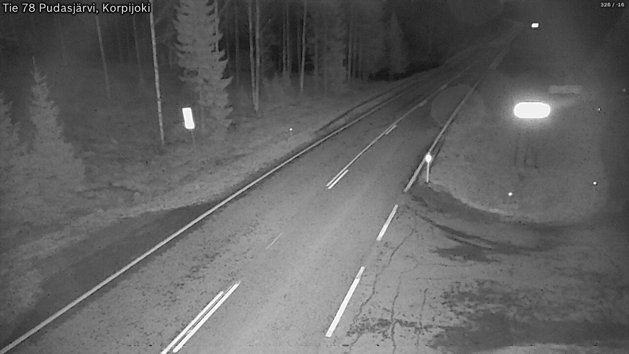 Kelikamerat Kuva Tie 78 Pudasjärvi, Korpijo, Pudasjärvi, Pohjois-Pohjanmaa