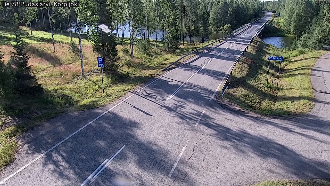 Weather Camera Image Väg 78 Pudasjärvi, Korpijoki, Pudasjärvi, Pohjois-Pohjanmaa