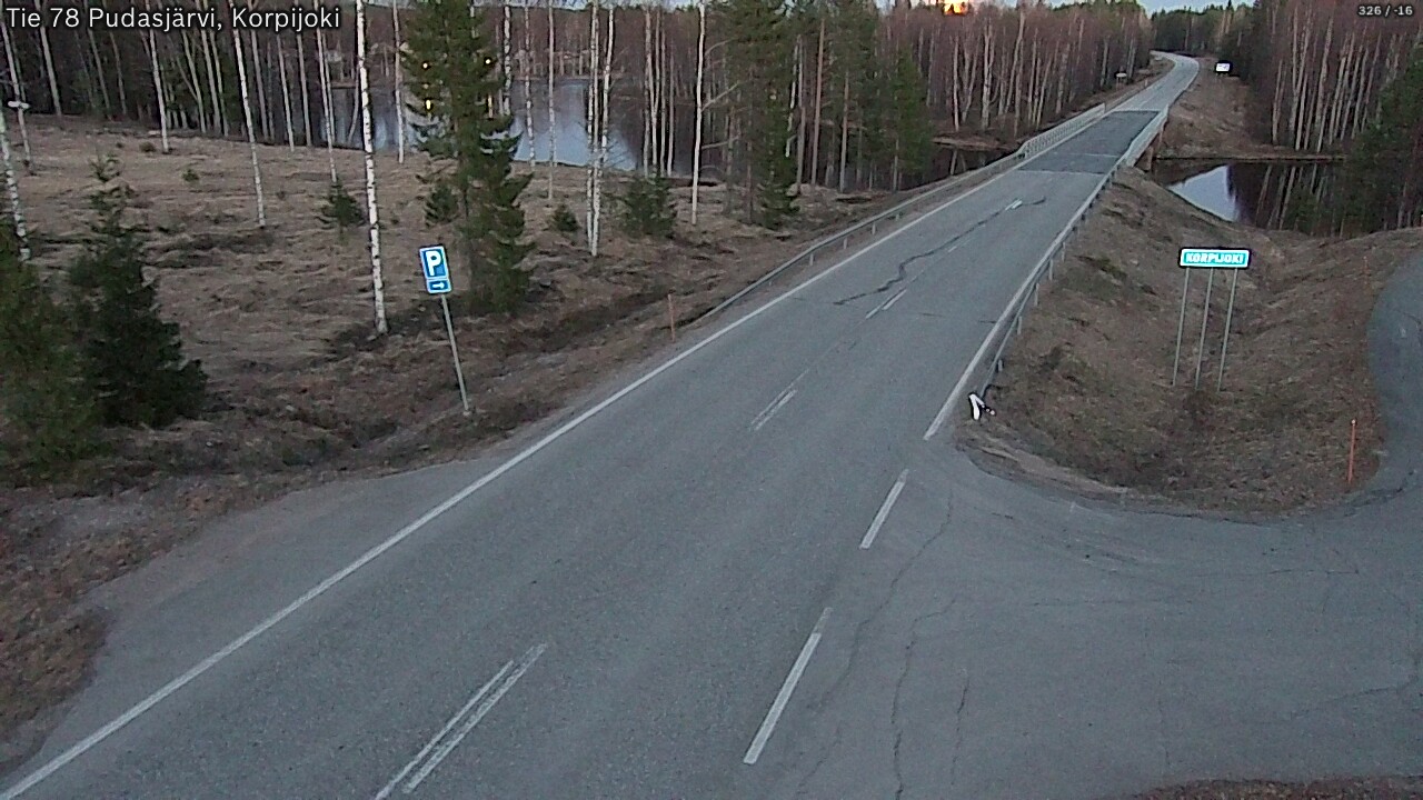 Kelikamerat Kuva Tie 78 Pudasjärvi, Korpijo, Pudasjärvi, Pohjois-Pohjanmaa