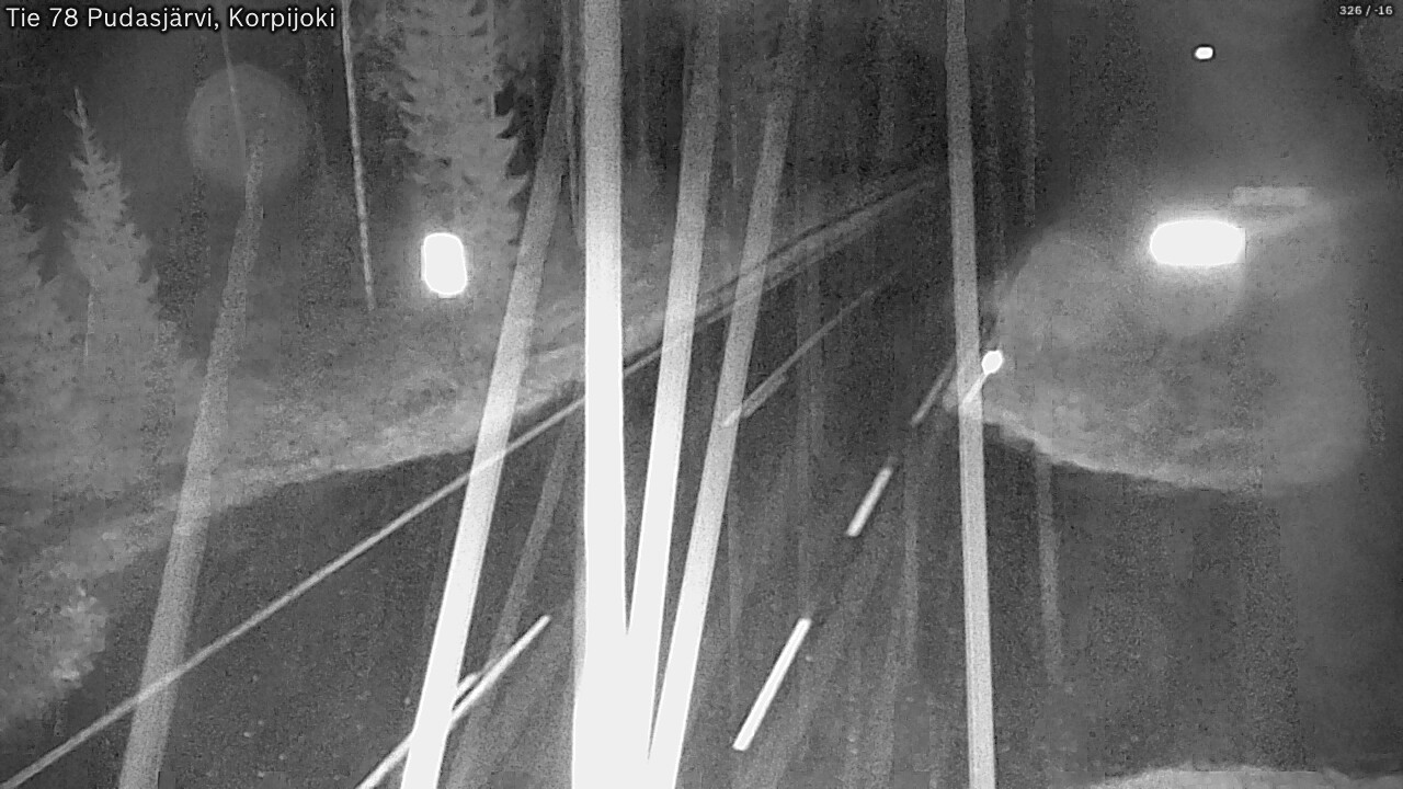 Weather Camera Image Road 78 Pudasjärvi, Korpijoki, Pudasjärvi, Pohjois-Pohjanmaa