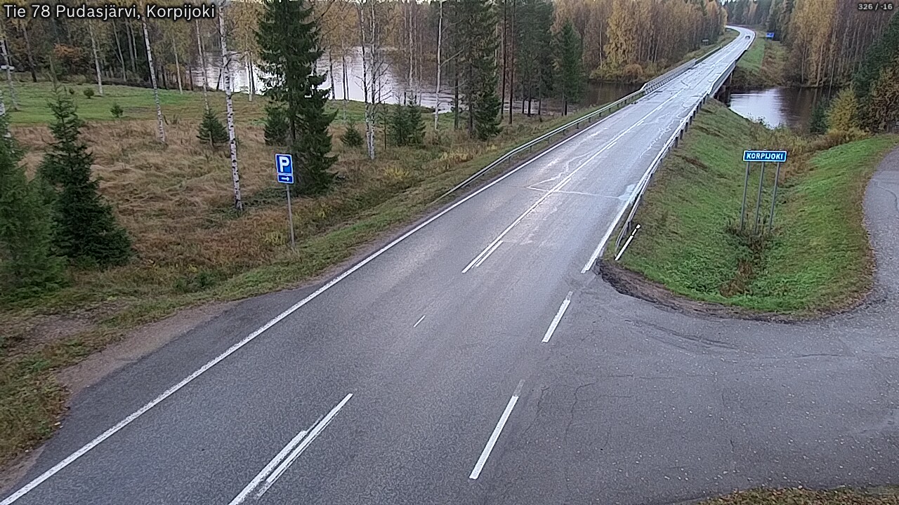 Weather Camera Image Road 78 Pudasjärvi, Korpijoki, Pudasjärvi, Pohjois-Pohjanmaa