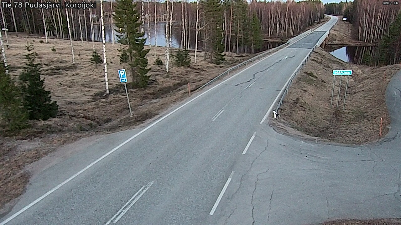 Kelikamerat Kuva Tie 78 Pudasjärvi, Korpijo, Pudasjärvi, Pohjois-Pohjanmaa