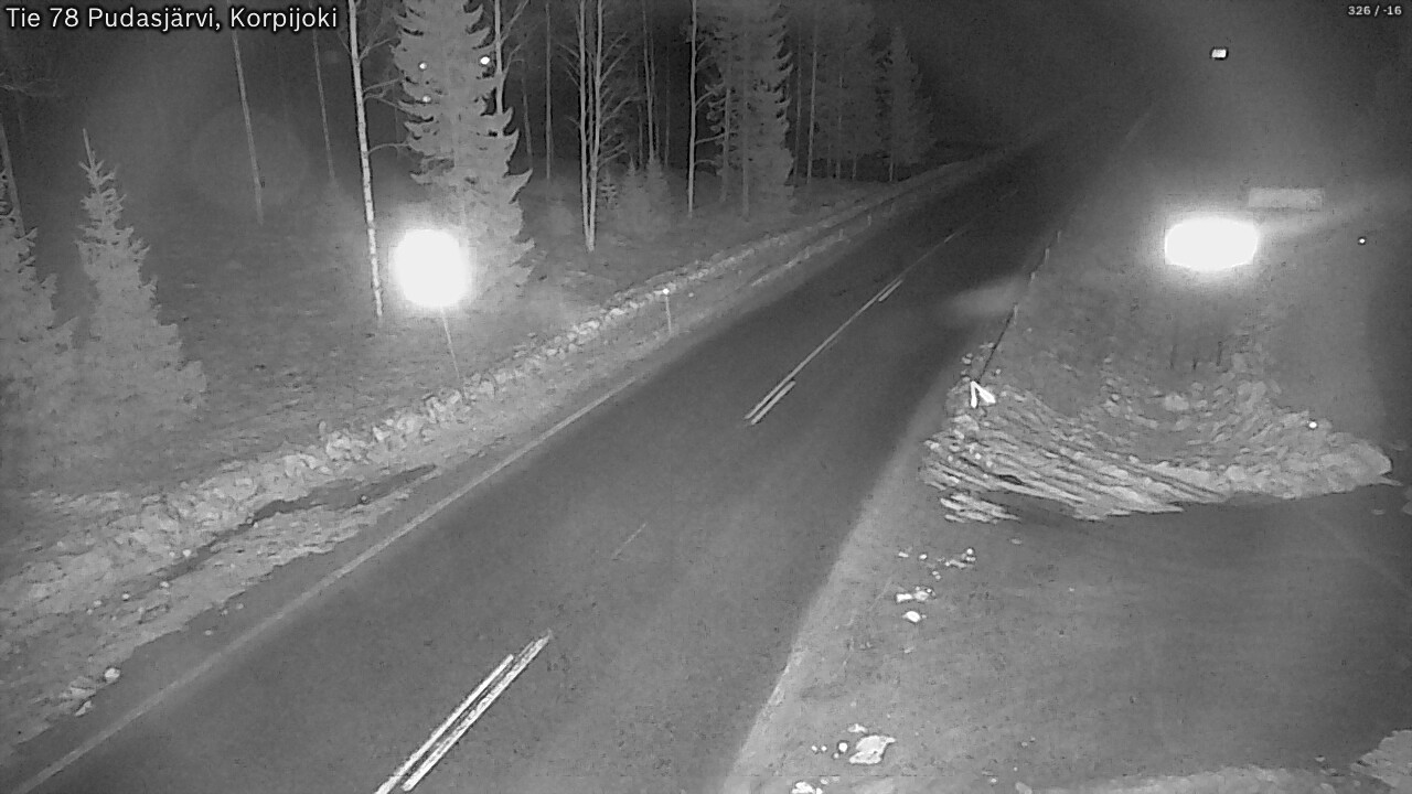 Kelikamerat Kuva Tie 78 Pudasjärvi, Korpijo, Pudasjärvi, Pohjois-Pohjanmaa