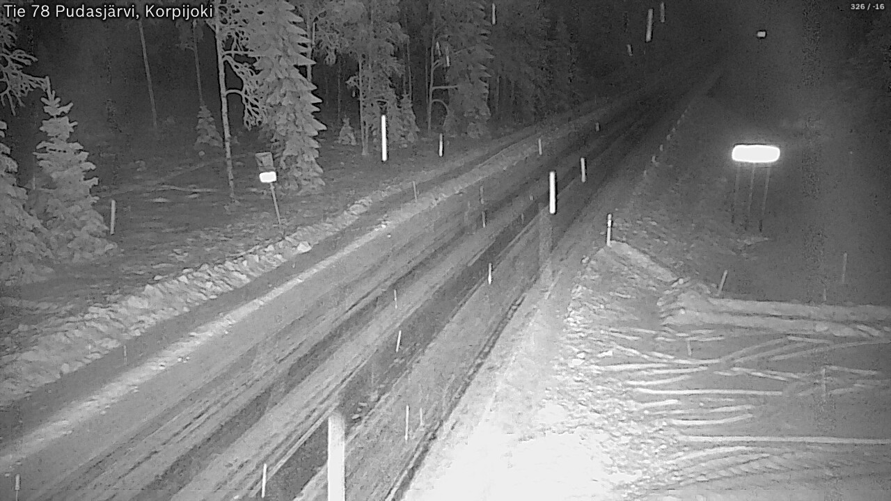 Kelikamerat Kuva Tie 78 Pudasjärvi, Korpijo, Pudasjärvi, Pohjois-Pohjanmaa