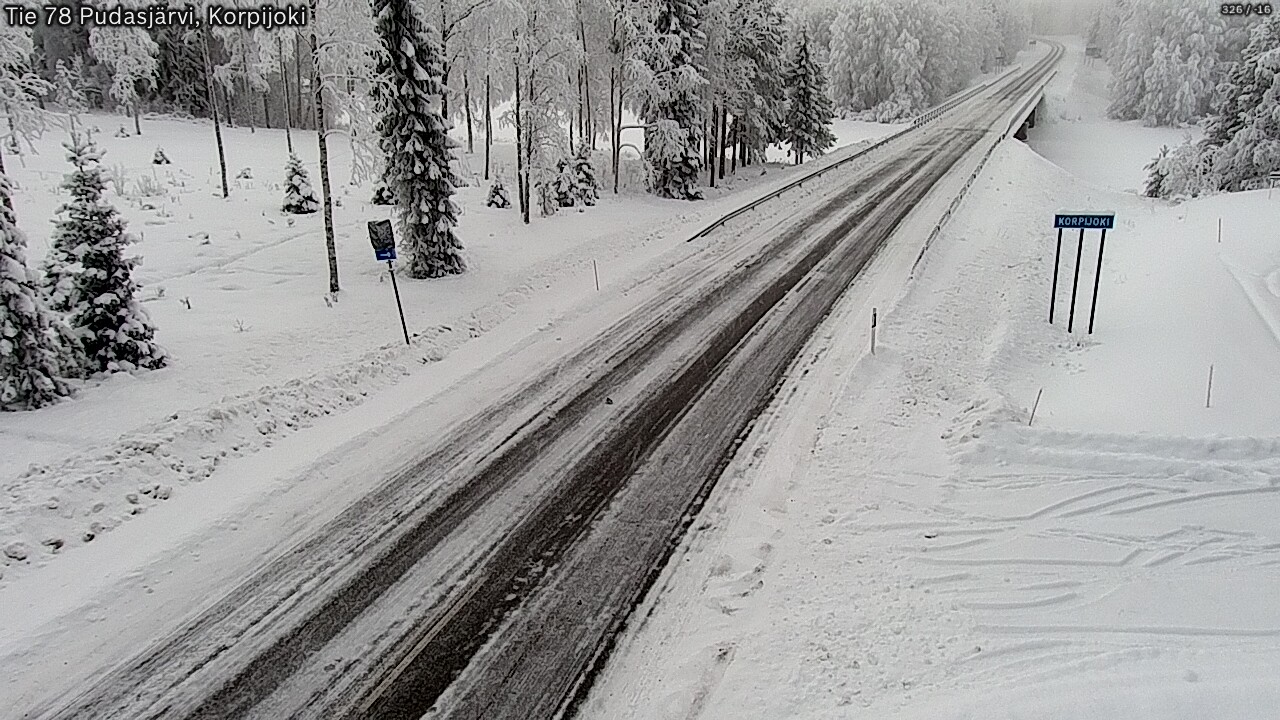 Kelikamerat Kuva Tie 78 Pudasjärvi, Korpijo, Pudasjärvi, Pohjois-Pohjanmaa