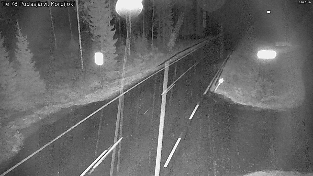 Weather Camera Image Road 78 Pudasjärvi, Korpijoki, Pudasjärvi, Pohjois-Pohjanmaa