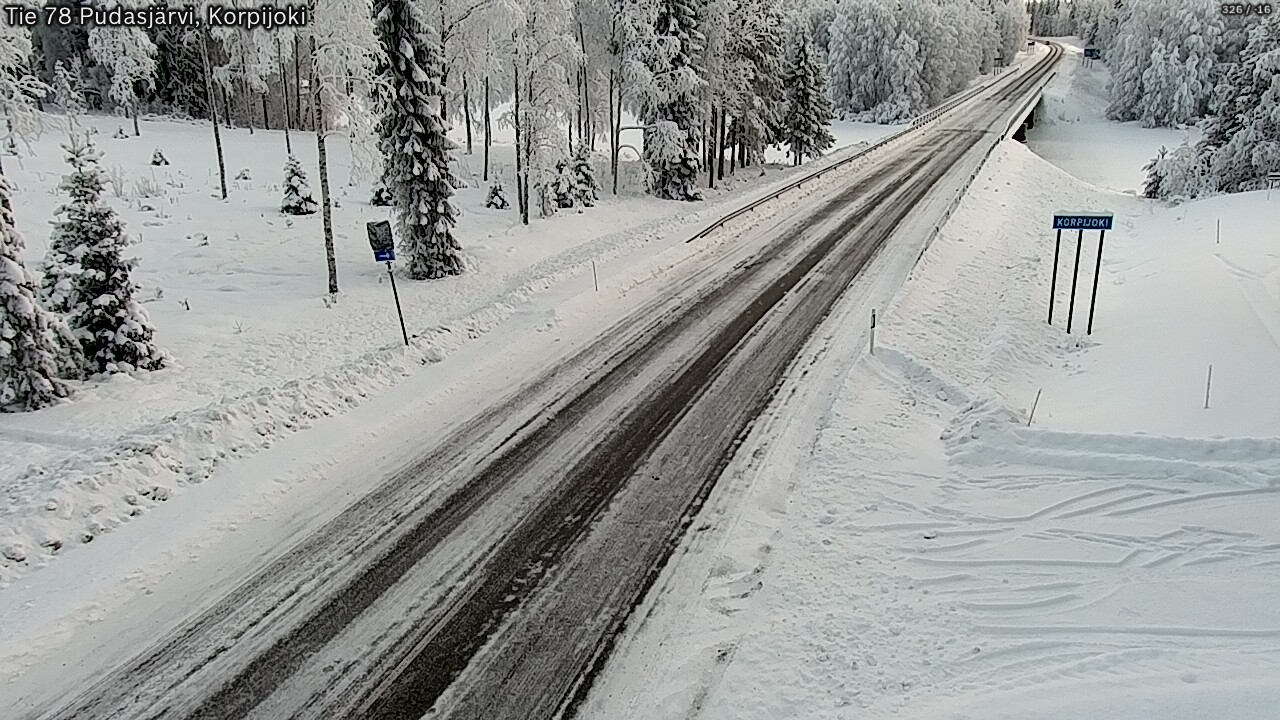 Kelikamerat Kuva Tie 78 Pudasjärvi, Korpijo, Pudasjärvi, Pohjois-Pohjanmaa