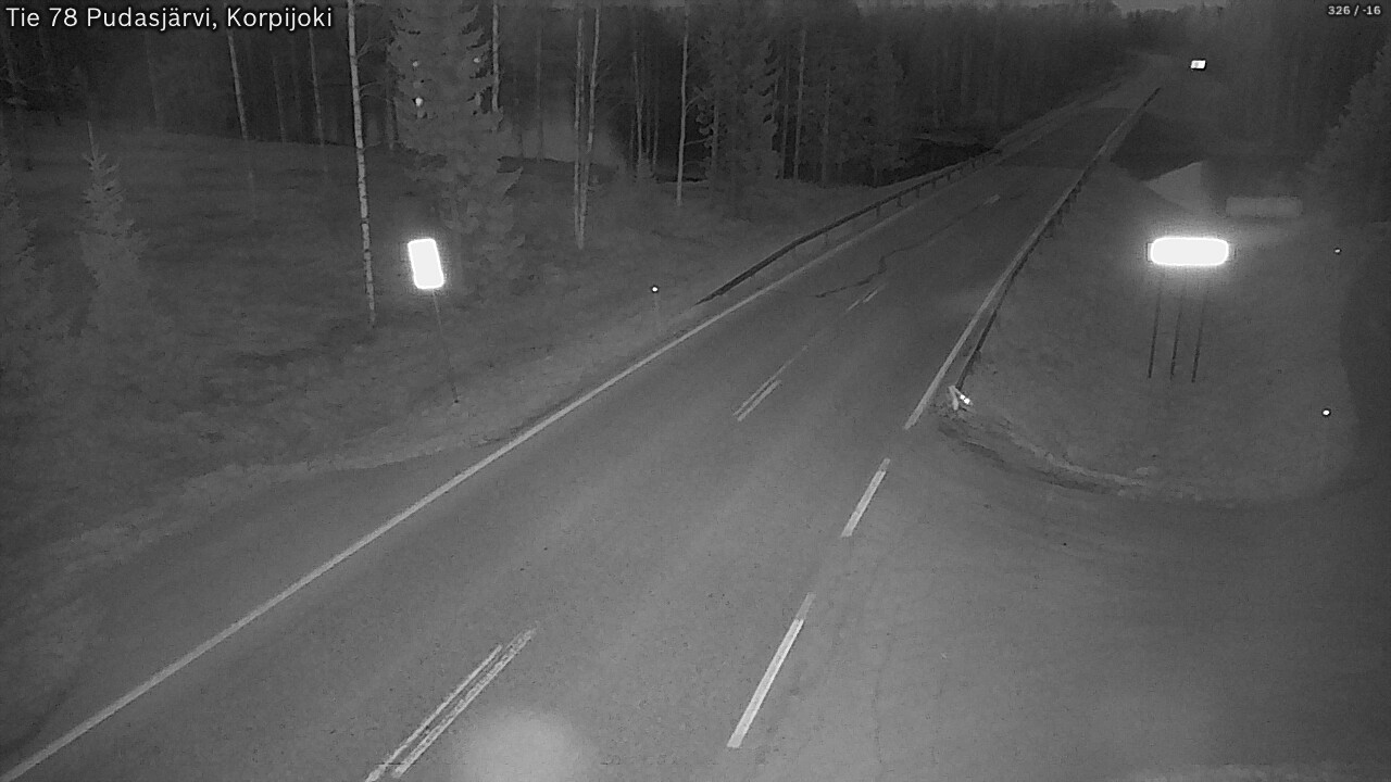 Kelikamerat Kuva Tie 78 Pudasjärvi, Korpijo, Pudasjärvi, Pohjois-Pohjanmaa