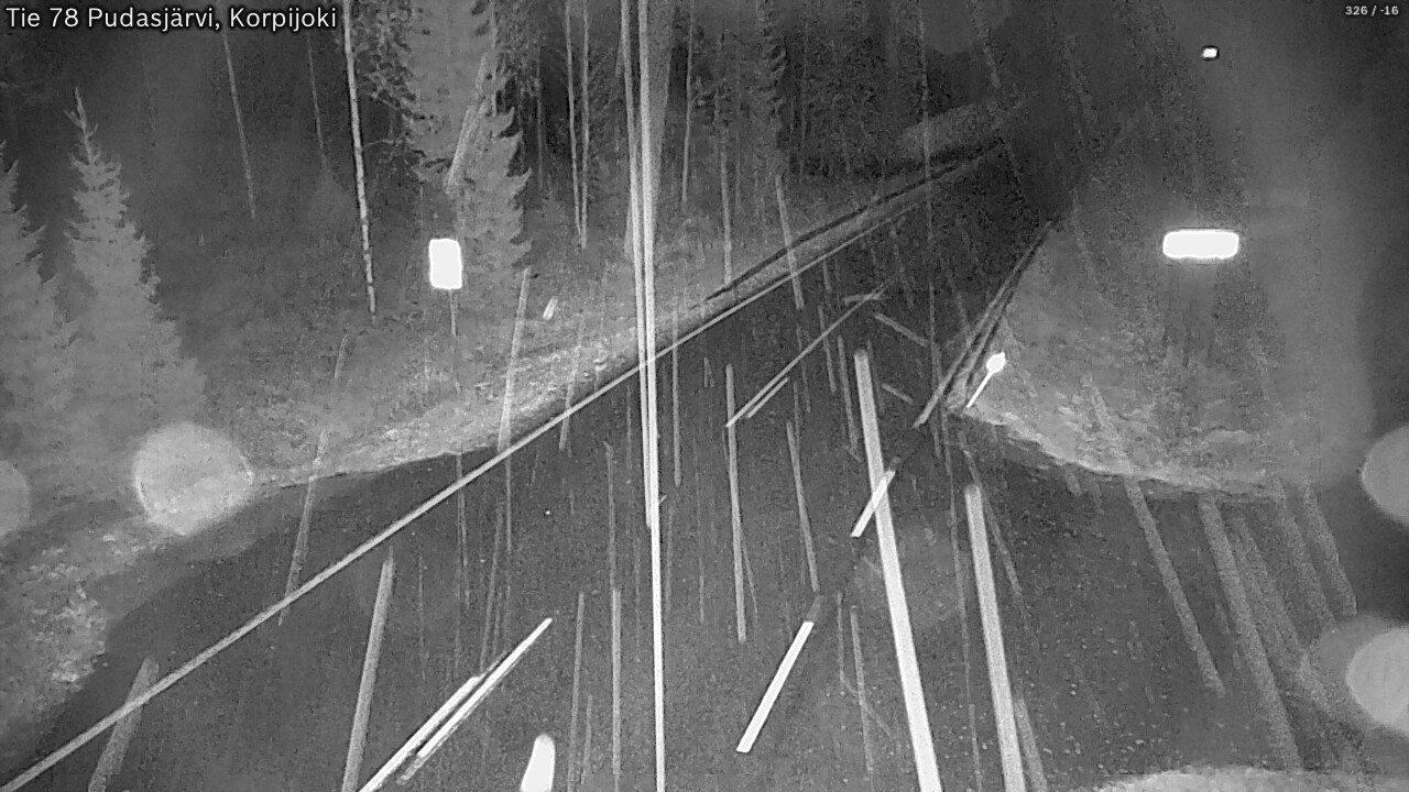 Weather Camera Image Road 78 Pudasjärvi, Korpijoki, Pudasjärvi, Pohjois-Pohjanmaa