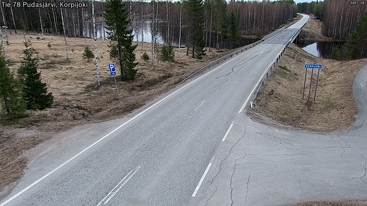 Weather Camera Image Väg 78 Pudasjärvi, Korpijoki, Pudasjärvi, Pohjois-Pohjanmaa