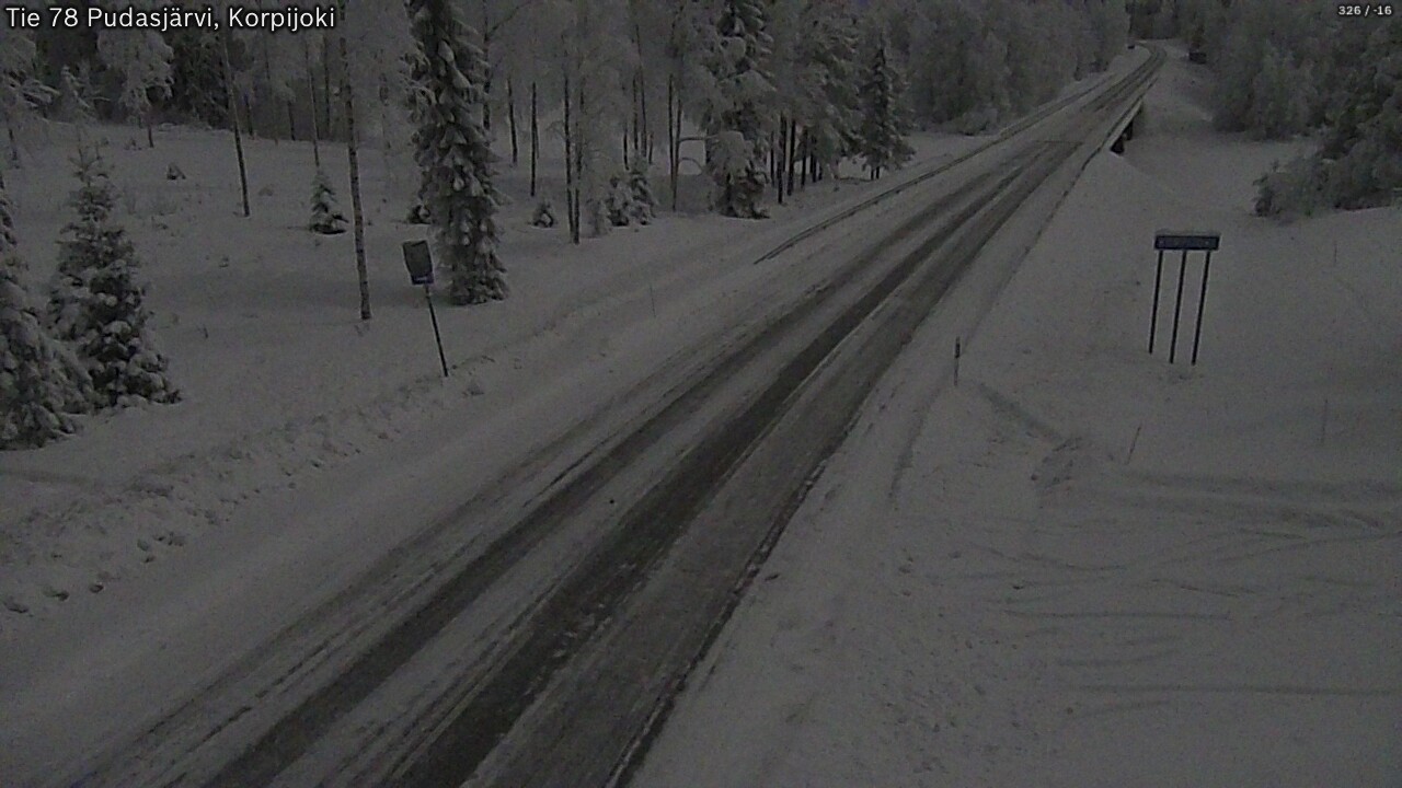 Kelikamerat Kuva Tie 78 Pudasjärvi, Korpijo, Pudasjärvi, Pohjois-Pohjanmaa