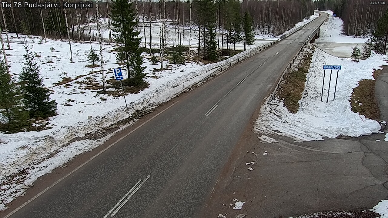 Kelikamerat Kuva Tie 78 Pudasjärvi, Korpijo, Pudasjärvi, Pohjois-Pohjanmaa