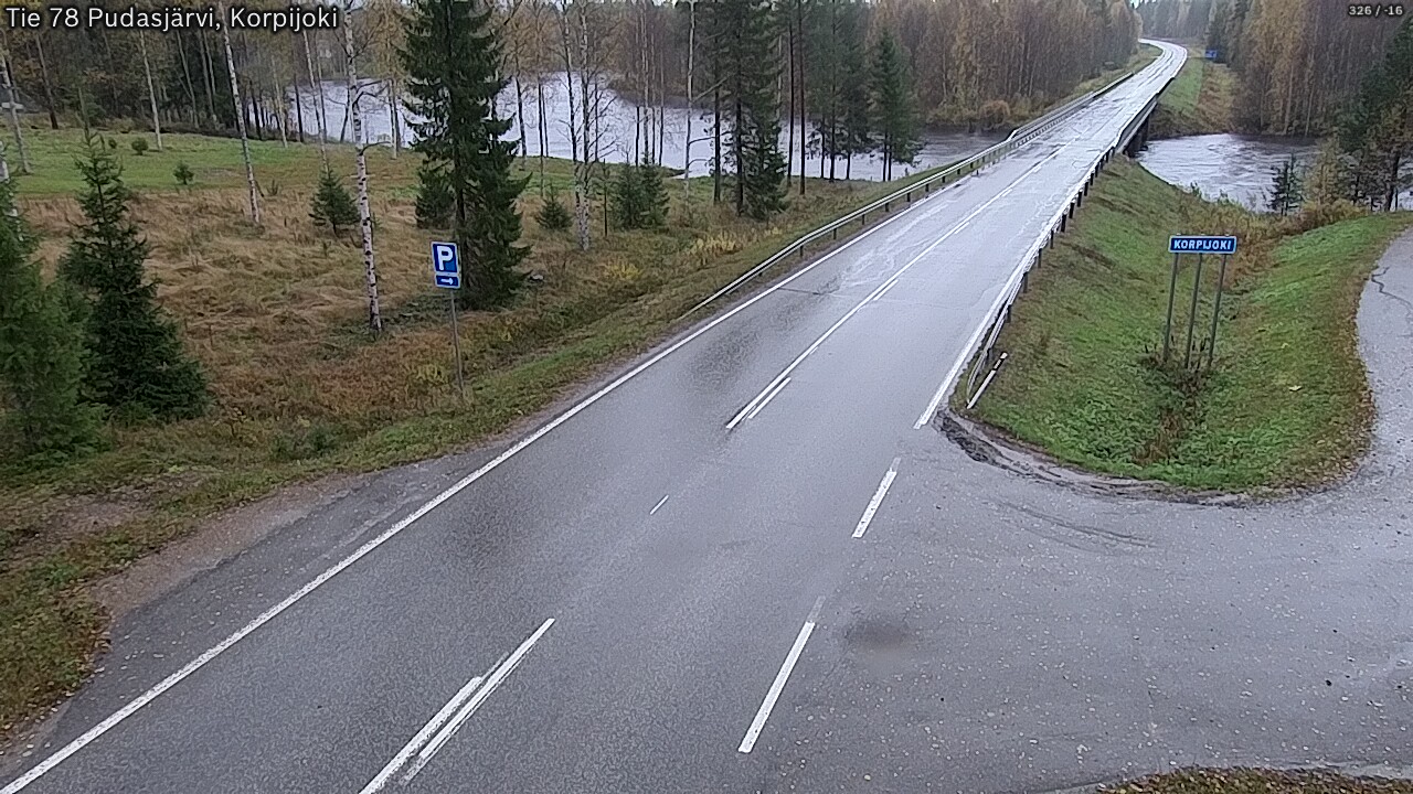 Weather Camera Image Väg 78 Pudasjärvi, Korpijoki, Pudasjärvi, Pohjois-Pohjanmaa