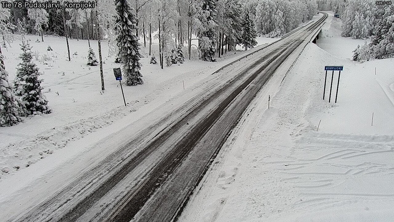 Kelikamerat Kuva Tie 78 Pudasjärvi, Korpijo, Pudasjärvi, Pohjois-Pohjanmaa