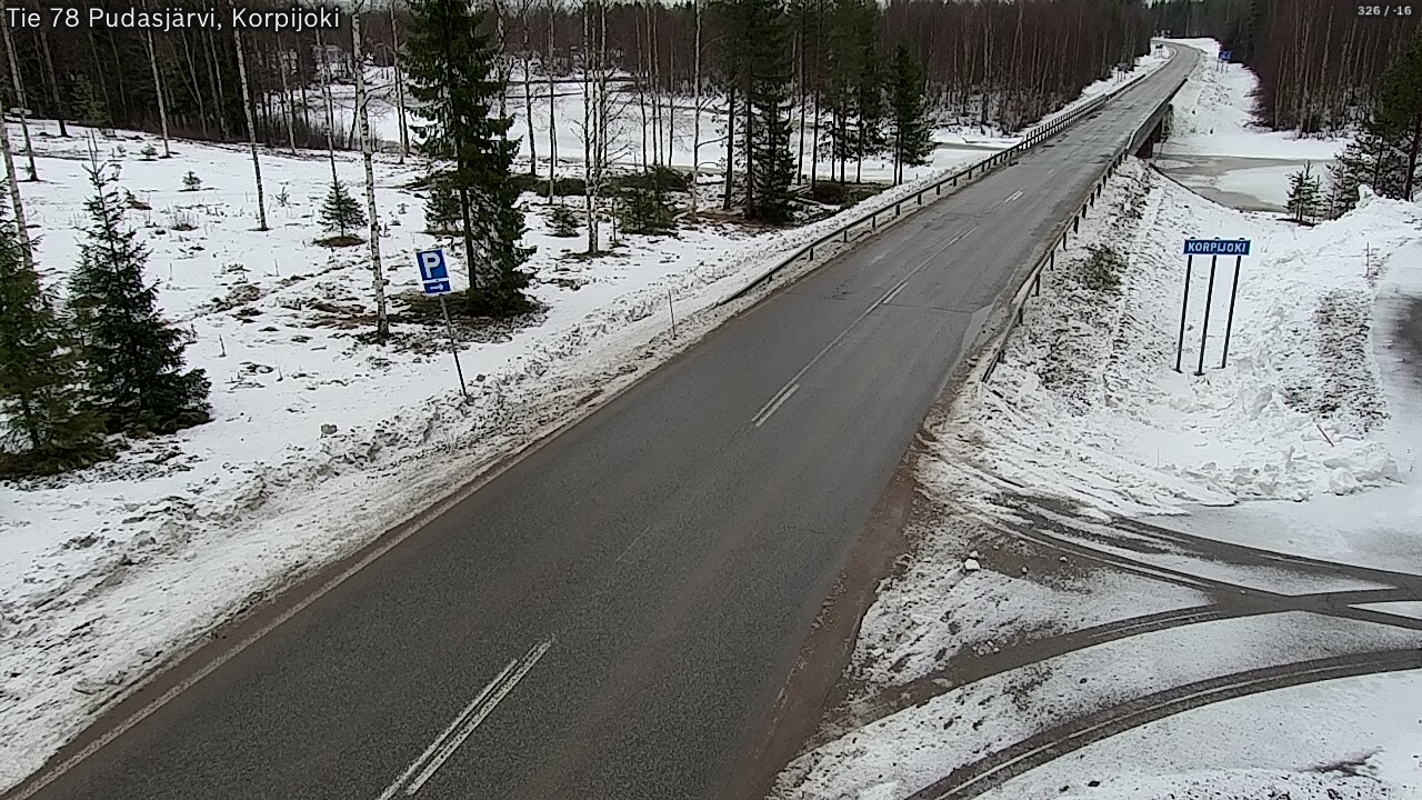 Kelikamerat Kuva Tie 78 Pudasjärvi, Korpijo, Pudasjärvi, Pohjois-Pohjanmaa