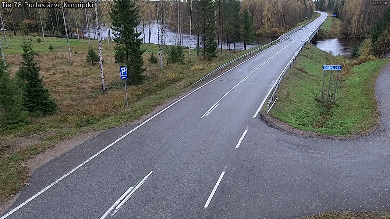 Weather Camera Image Väg 78 Pudasjärvi, Korpijoki, Pudasjärvi, Pohjois-Pohjanmaa