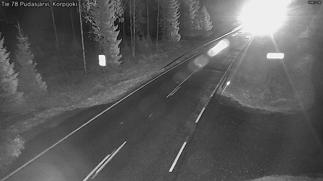 Weather Camera Image Road 78 Pudasjärvi, Korpijoki, Pudasjärvi, Pohjois-Pohjanmaa