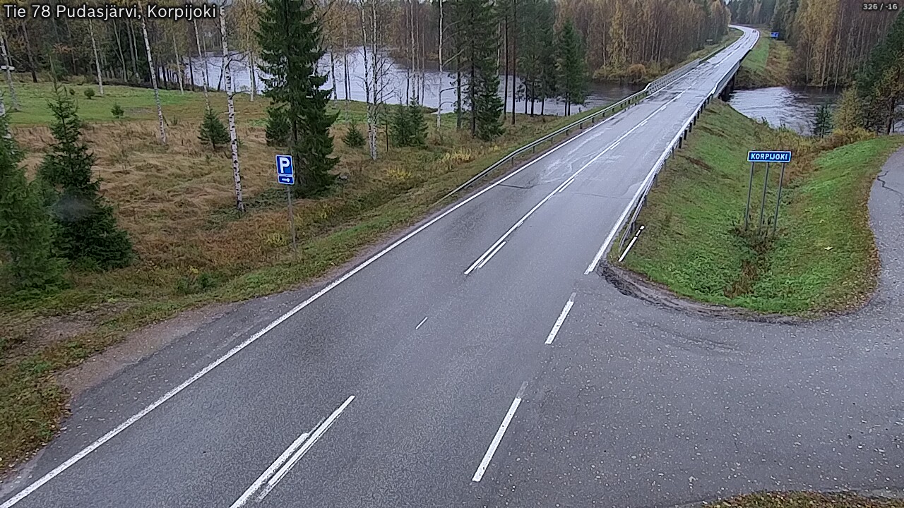 Weather Camera Image Väg 78 Pudasjärvi, Korpijoki, Pudasjärvi, Pohjois-Pohjanmaa