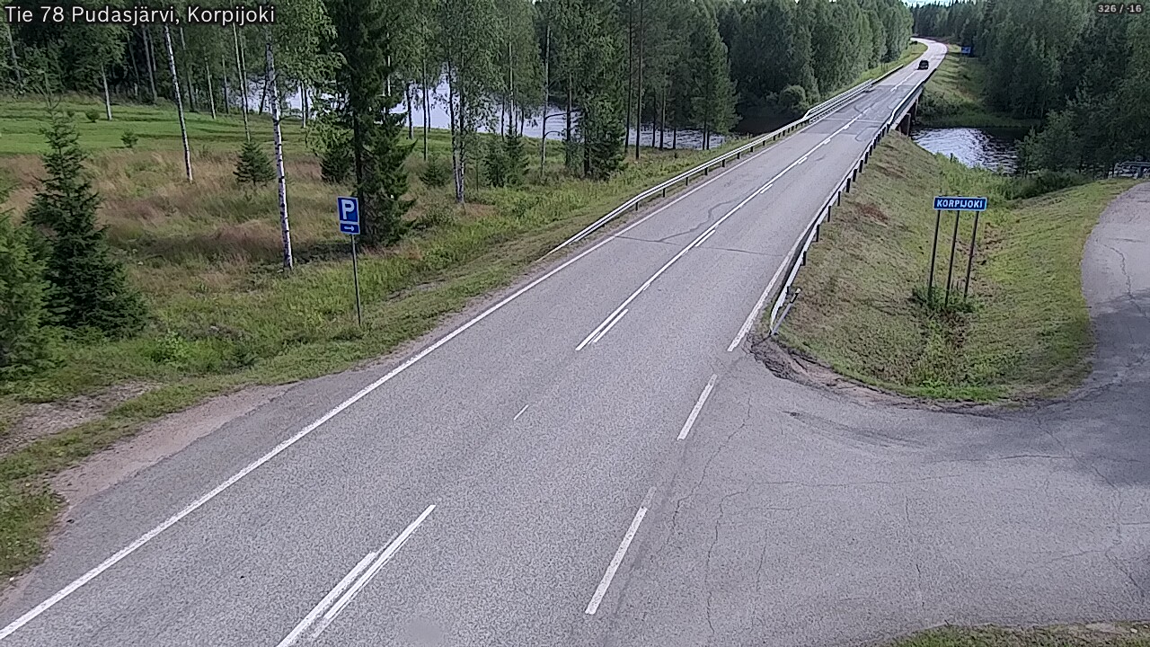 Weather Camera Image Väg 78 Pudasjärvi, Korpijoki, Pudasjärvi, Pohjois-Pohjanmaa
