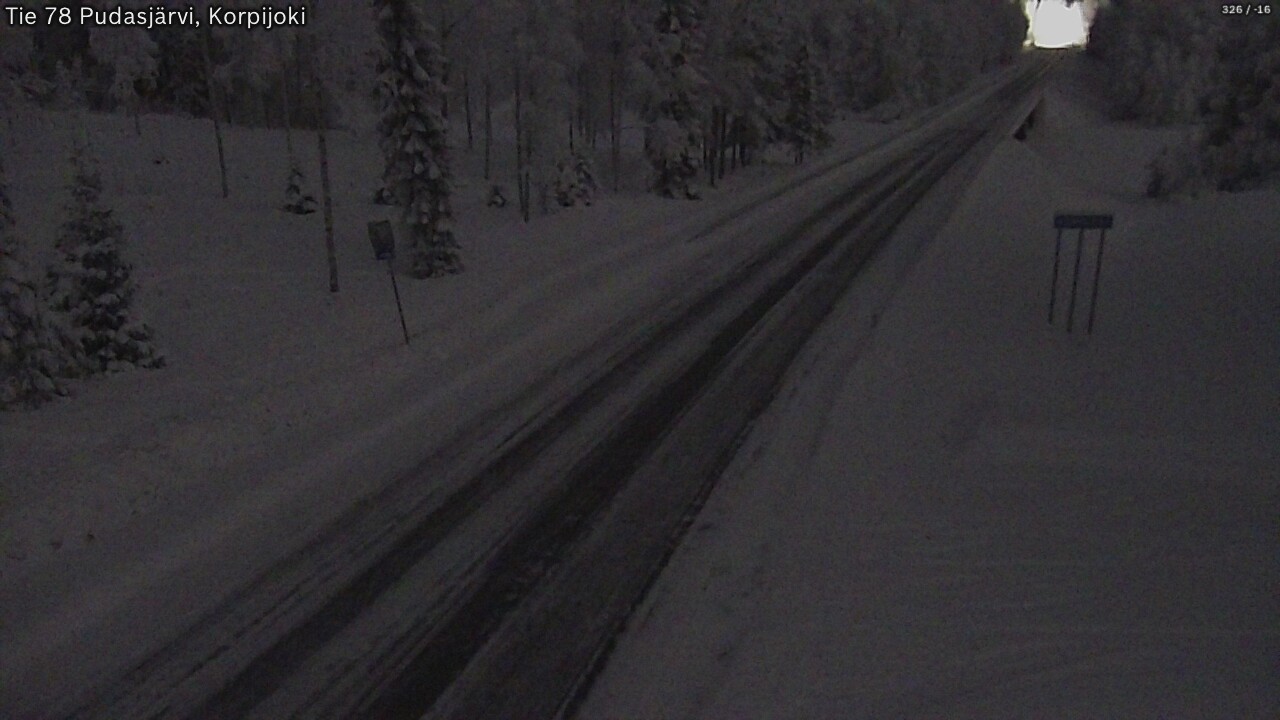 Kelikamerat Kuva Tie 78 Pudasjärvi, Korpijo, Pudasjärvi, Pohjois-Pohjanmaa