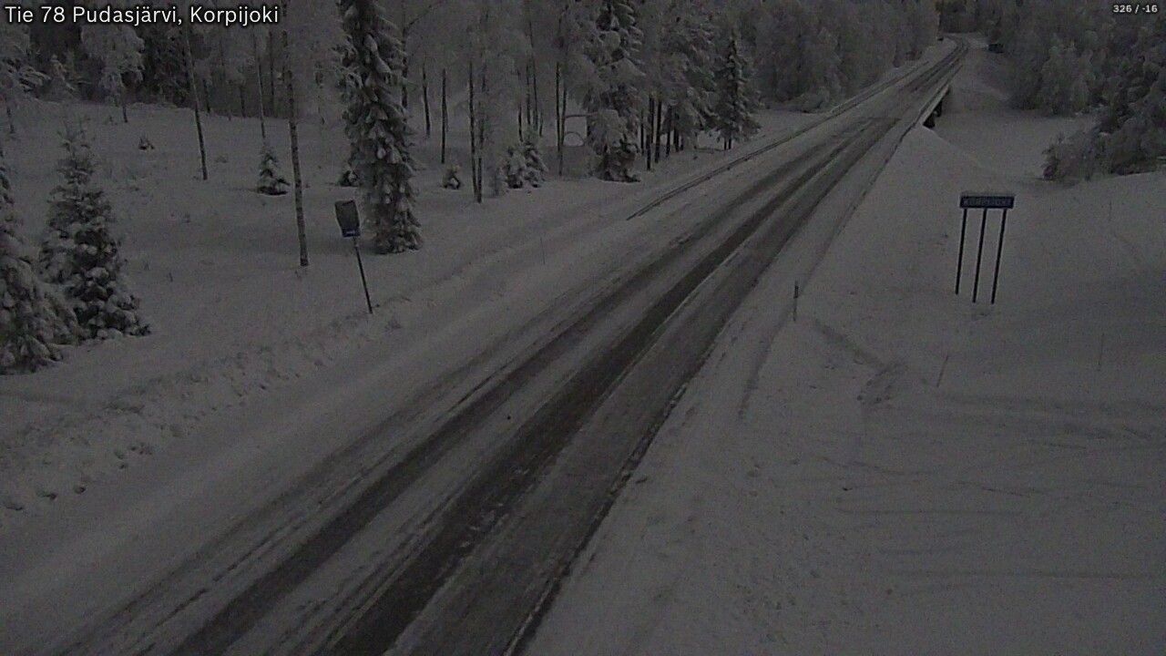 Kelikamerat Kuva Tie 78 Pudasjärvi, Korpijo, Pudasjärvi, Pohjois-Pohjanmaa