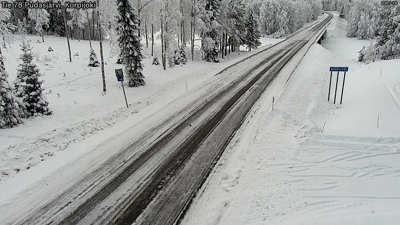 Kelikamerat Kuva Tie 78 Pudasjärvi, Korpijo, Pudasjärvi, Pohjois-Pohjanmaa