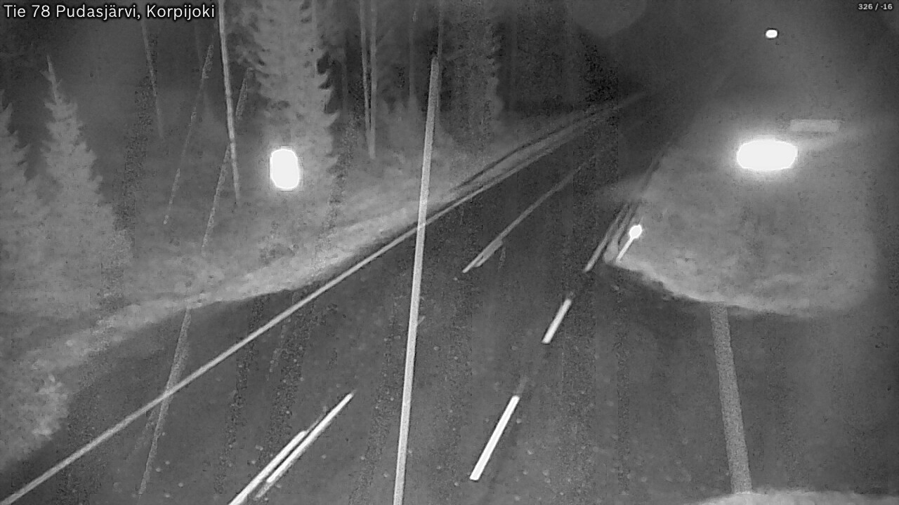 Weather Camera Image Road 78 Pudasjärvi, Korpijoki, Pudasjärvi, Pohjois-Pohjanmaa