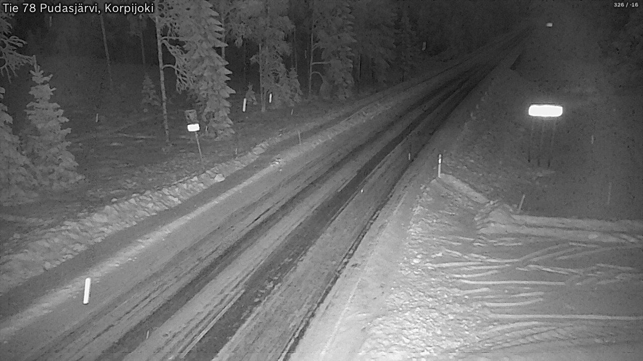 Kelikamerat Kuva Tie 78 Pudasjärvi, Korpijo, Pudasjärvi, Pohjois-Pohjanmaa