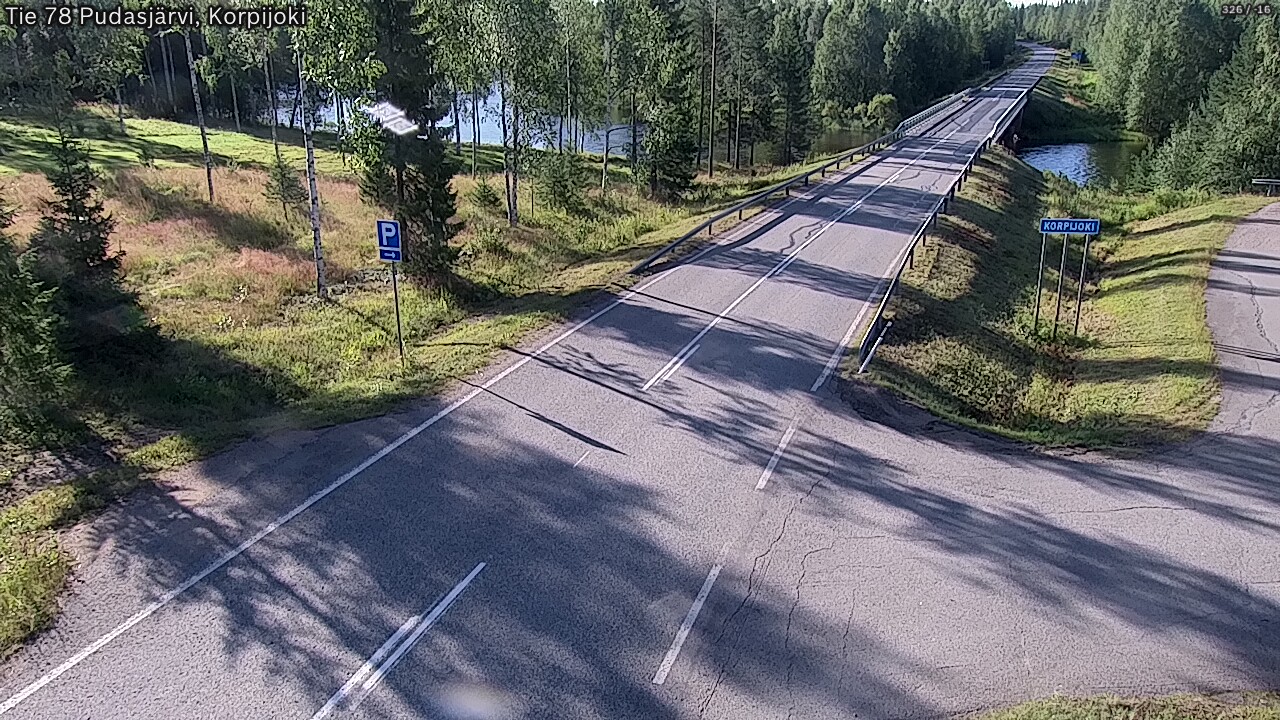 Weather Camera Image Väg 78 Pudasjärvi, Korpijoki, Pudasjärvi, Pohjois-Pohjanmaa