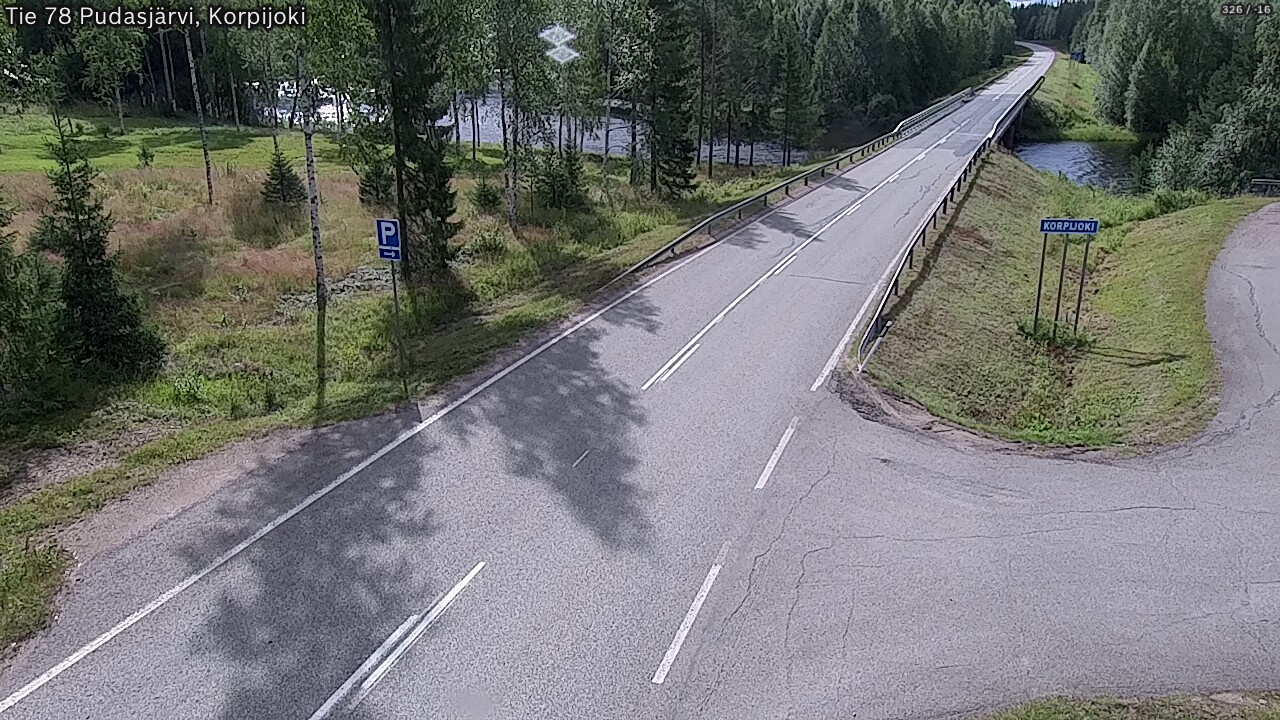 Weather Camera Image Väg 78 Pudasjärvi, Korpijoki, Pudasjärvi, Pohjois-Pohjanmaa