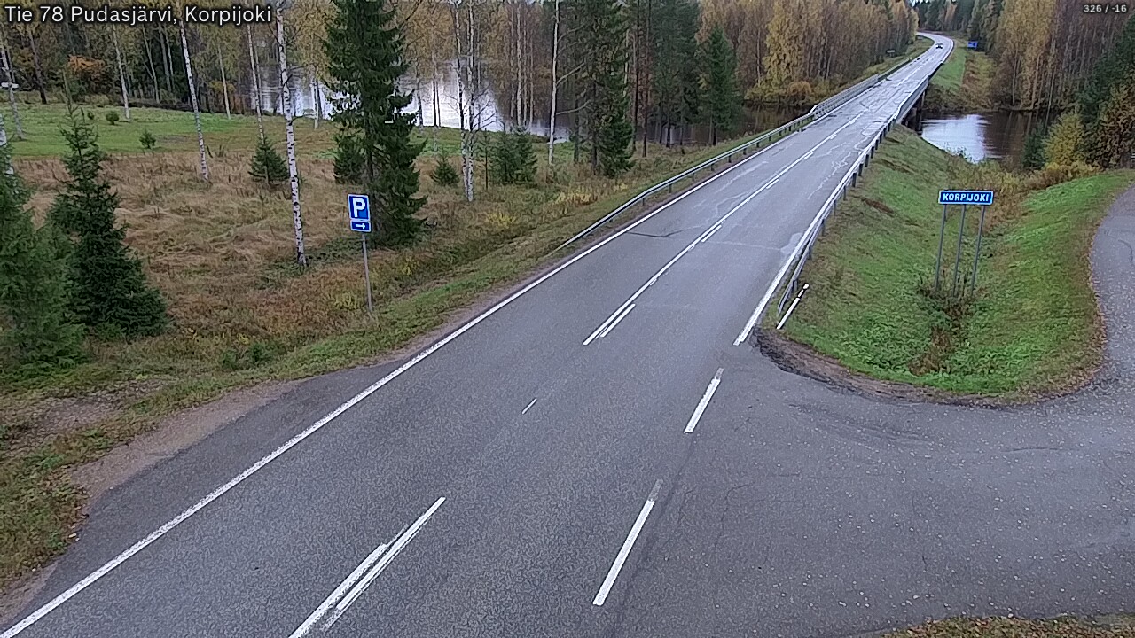 Weather Camera Image Road 78 Pudasjärvi, Korpijoki, Pudasjärvi, Pohjois-Pohjanmaa