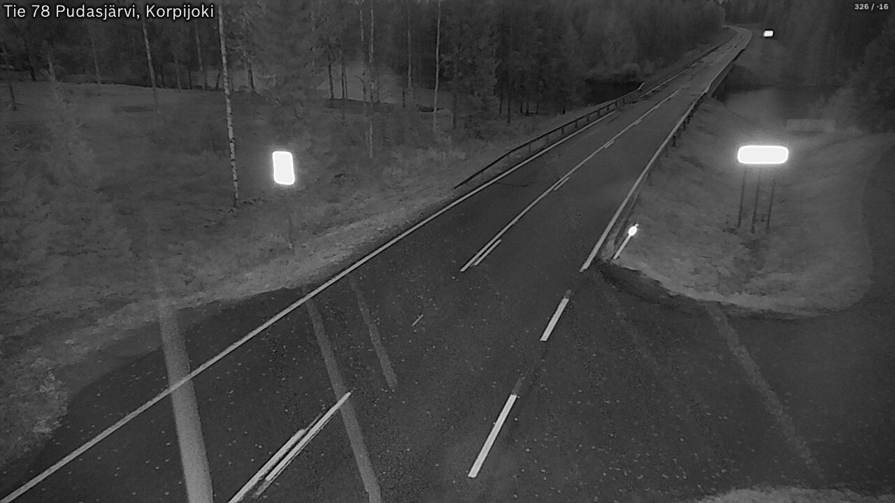 Weather Camera Image Road 78 Pudasjärvi, Korpijoki, Pudasjärvi, Pohjois-Pohjanmaa