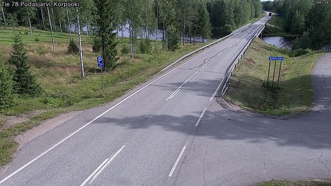Weather Camera Image Road 78 Pudasjärvi, Korpijoki, Pudasjärvi, Pohjois-Pohjanmaa