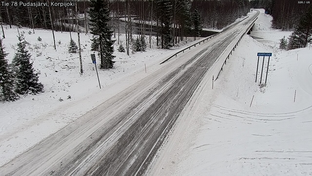 Kelikamerat Kuva Tie 78 Pudasjärvi, Korpijo, Pudasjärvi, Pohjois-Pohjanmaa