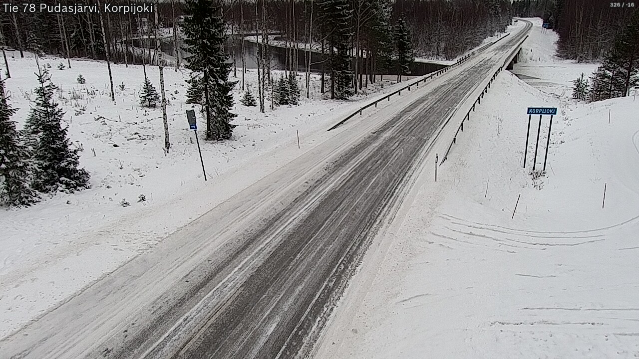 Kelikamerat Kuva Tie 78 Pudasjärvi, Korpijo, Pudasjärvi, Pohjois-Pohjanmaa