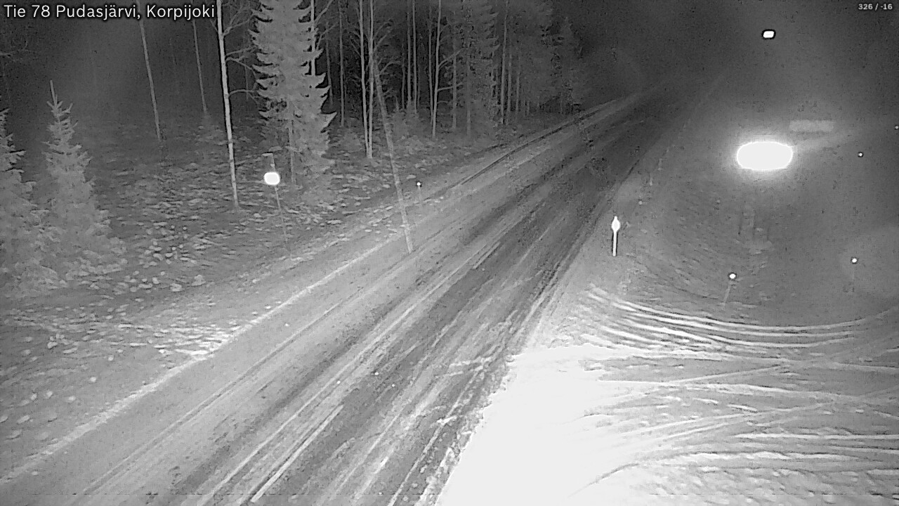 Kelikamerat Kuva Tie 78 Pudasjärvi, Korpijo, Pudasjärvi, Pohjois-Pohjanmaa