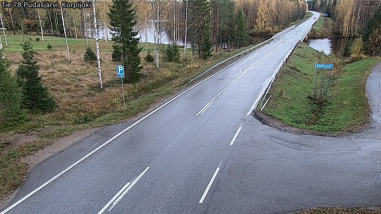 Weather Camera Image Road 78 Pudasjärvi, Korpijoki, Pudasjärvi, Pohjois-Pohjanmaa