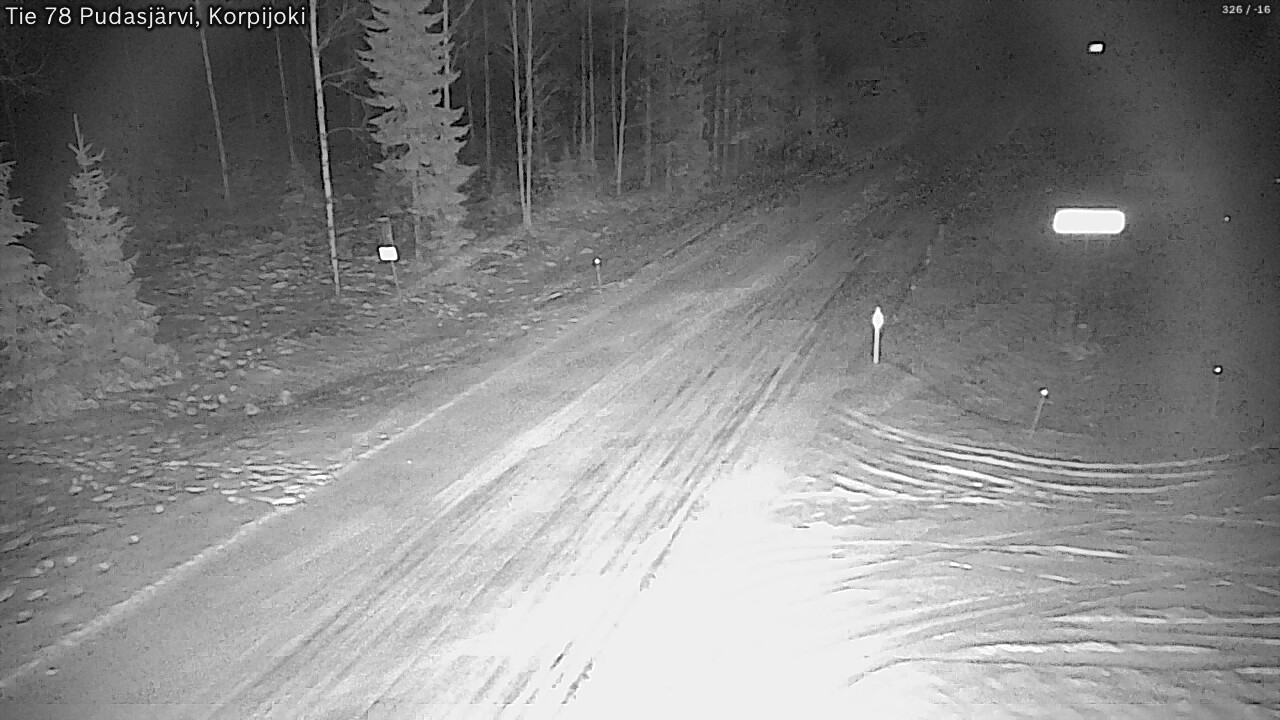 Kelikamerat Kuva Tie 78 Pudasjärvi, Korpijo, Pudasjärvi, Pohjois-Pohjanmaa